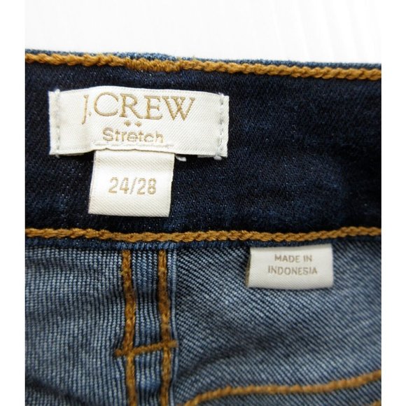 J Crew Jeans 24 Skinny Denim Pants Stretch Preppy Dark Wash Cotton - Picture 7 of 9